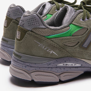 New Balance x Patta Made in USA 990V3 - Olive / White Pepper