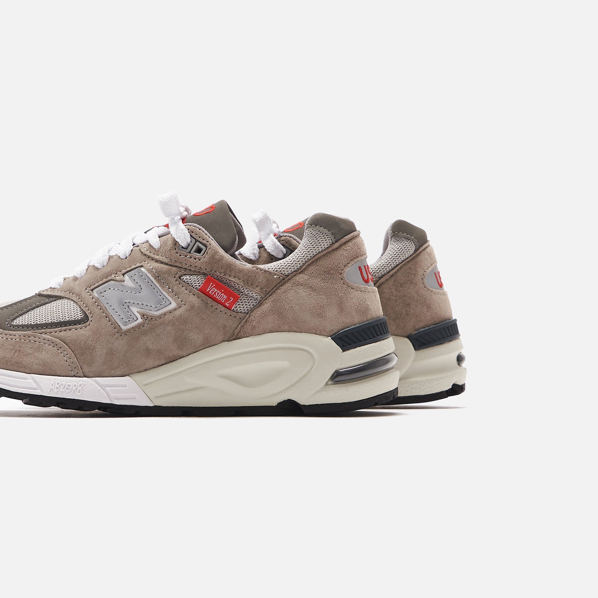 New Balance 990v2 Made in USA  - Grey / Red / White