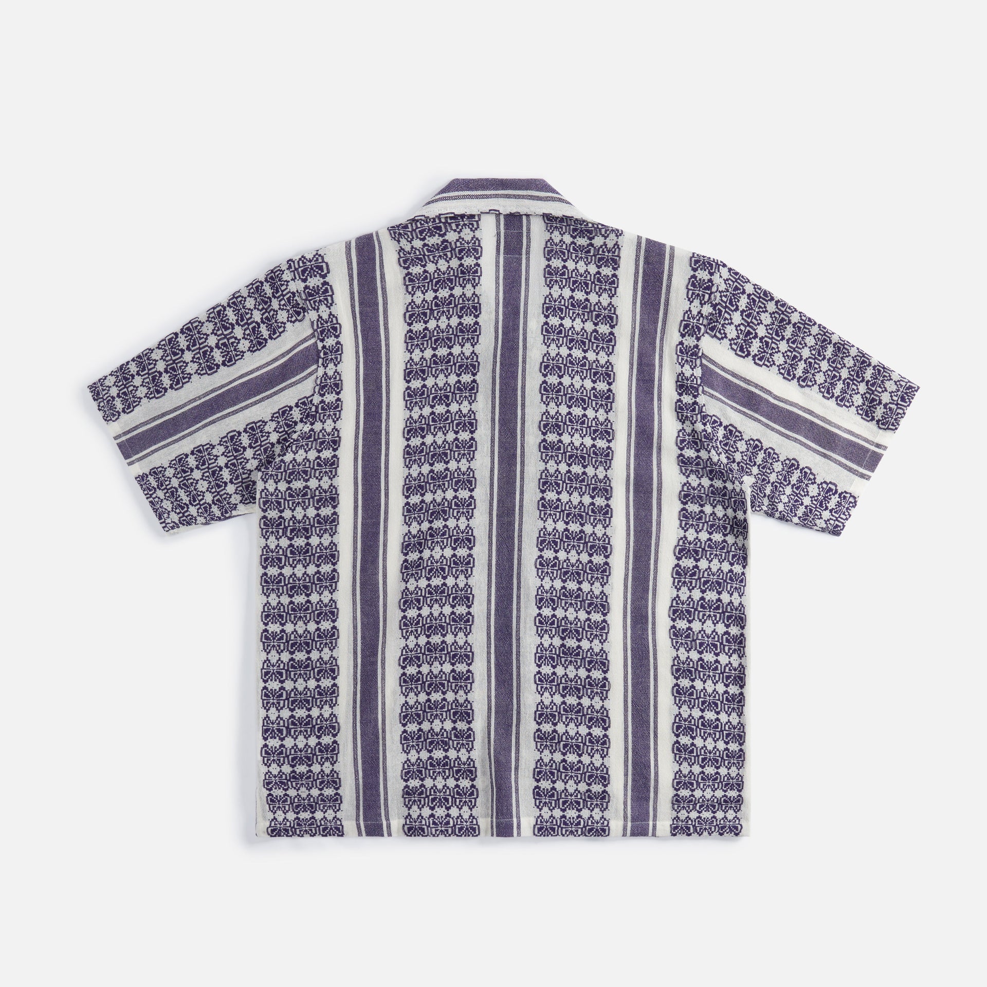 Needles Papillon Stripe Dobby Jacquard Cabana Shirt - White