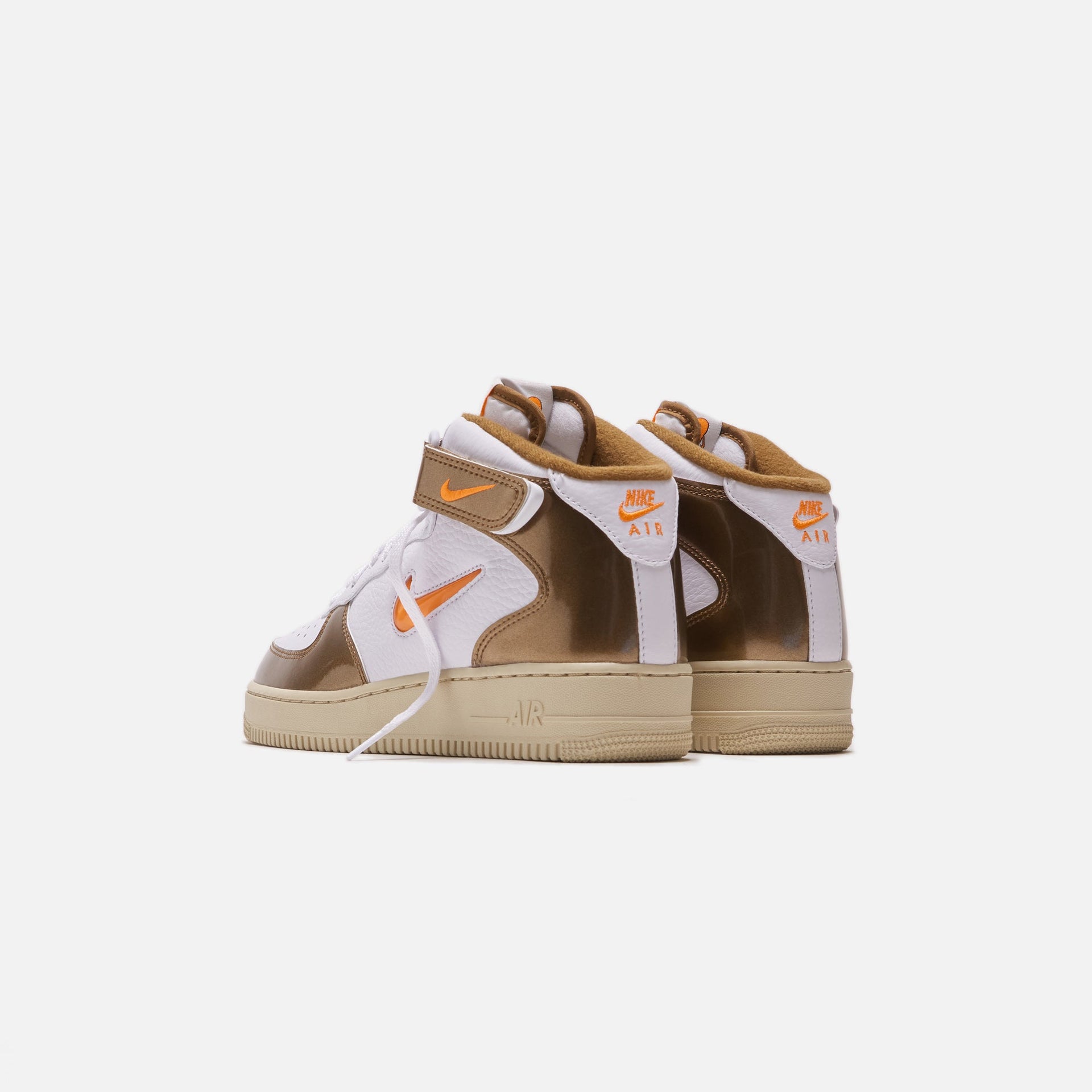 Nike Air Force 1 Mid - White / Total Orange / Ale Brown / Beach
