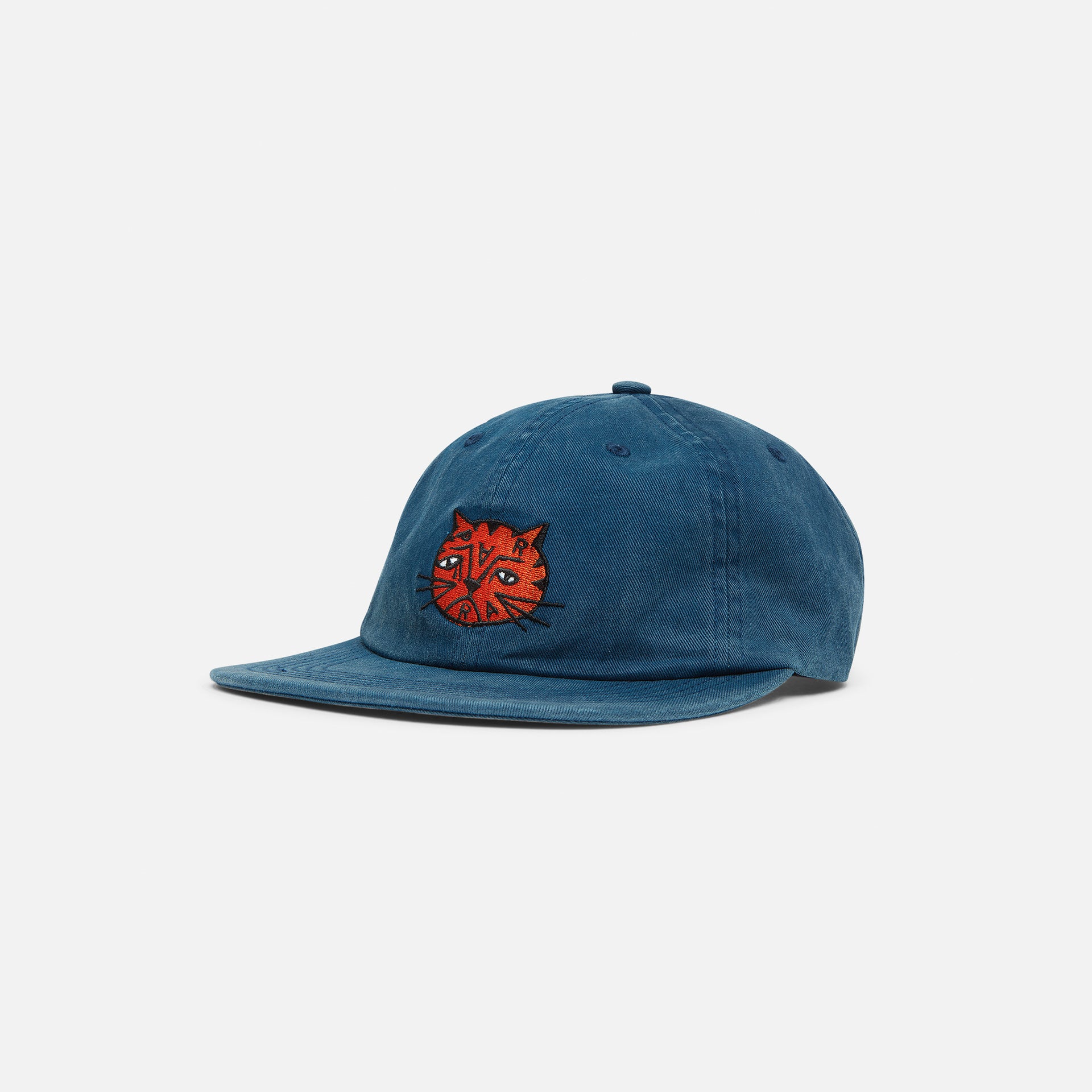 by Parra Sad Cat 6 Panel Hat - Navy Blue