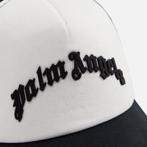 Palm Angels Curved Logo Mesh Cap - Black