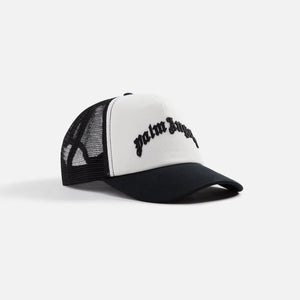 Palm Angels Curved Logo Mesh Cap - Black