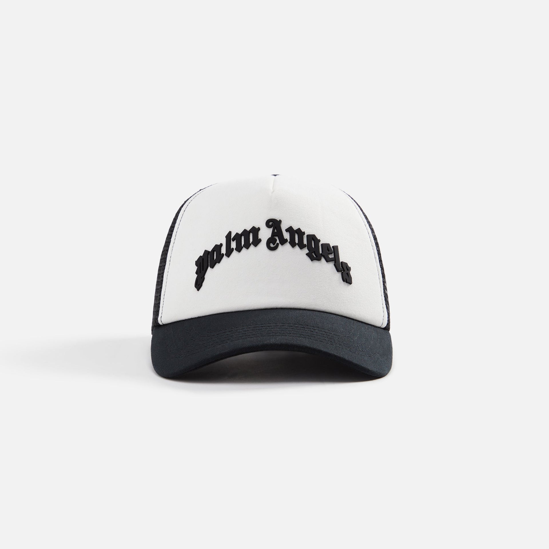 Palm Angels Curved Logo Mesh Cap - Black
