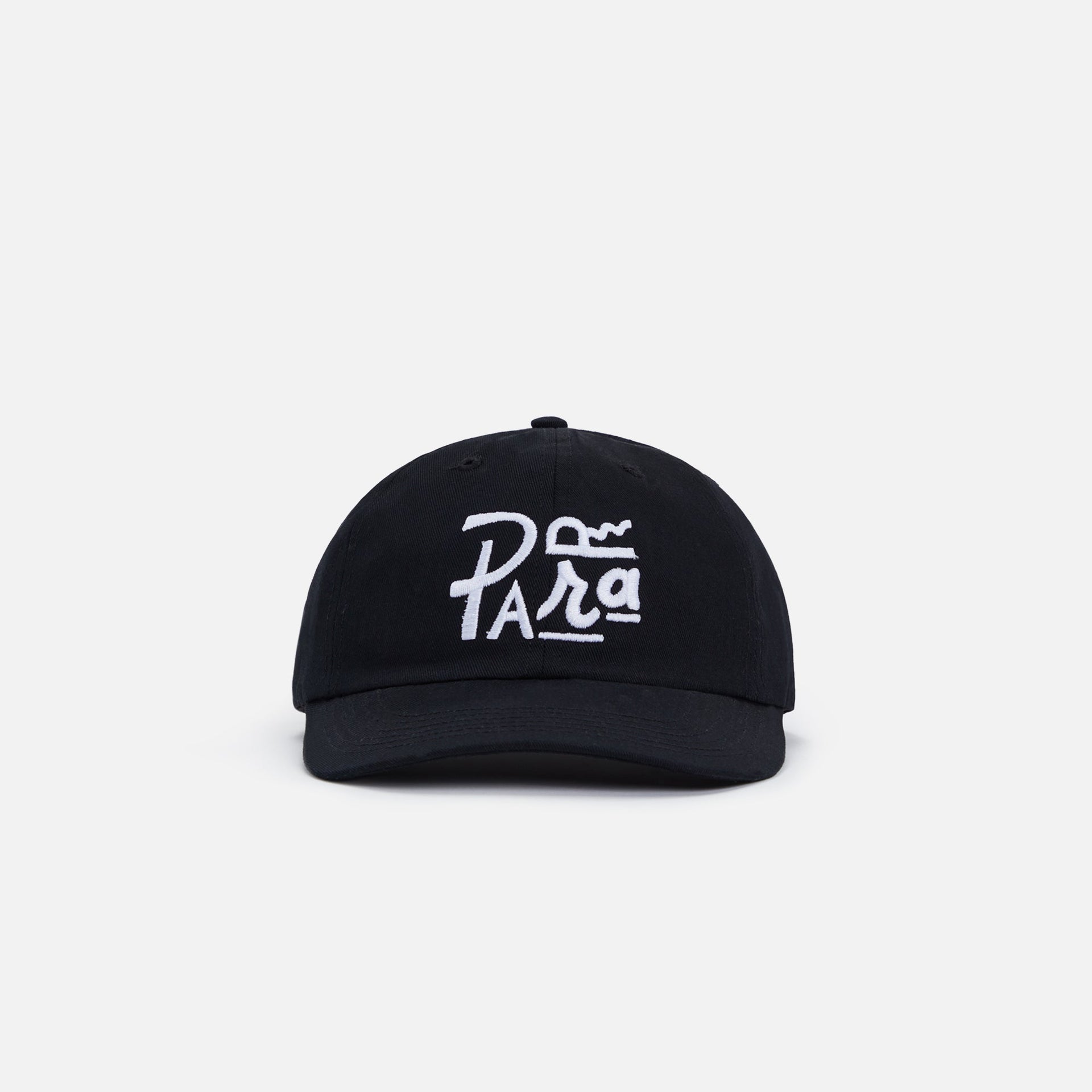 by Parra Fonted 6 Panel Hat - Black