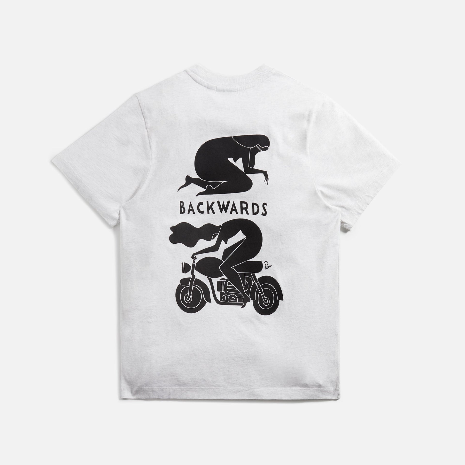 by Parra Backwards Tee - Ash Grey
