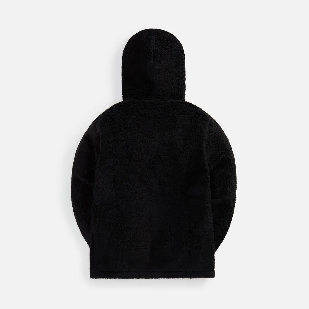 by Parra Mirrored Flag Logo Polar Fleece Hooded Pullover - Black – Kith ...