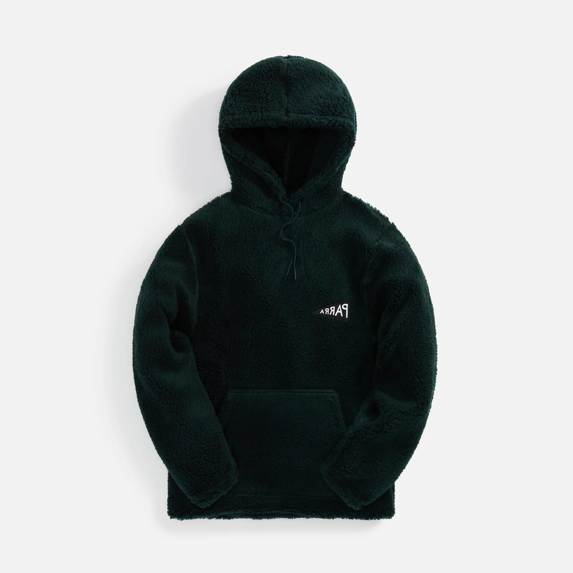 by Parra Mirrored Flag Logo Polar Fleece Hoodie - Pine Green – Kith Europe