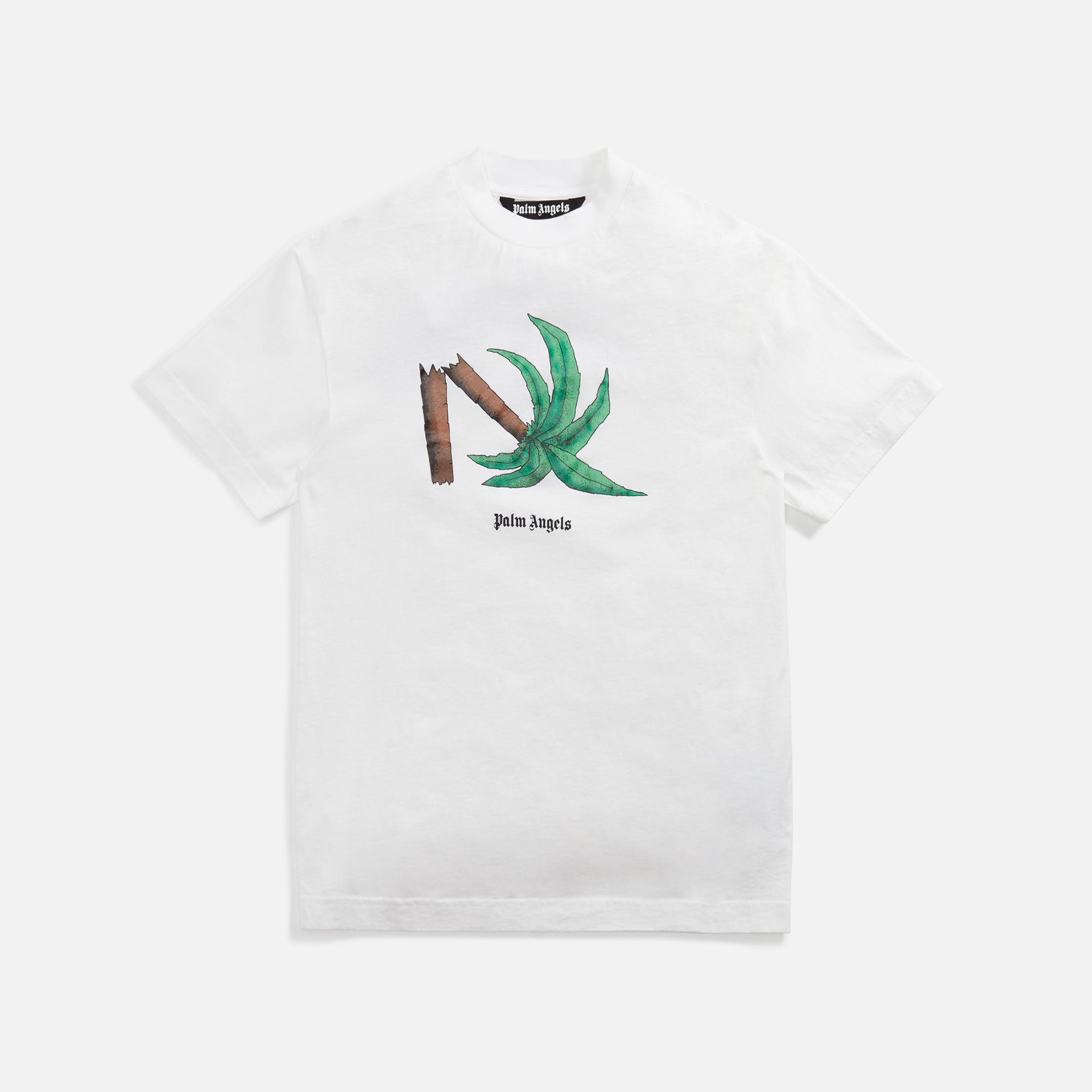 Palm Angels Broken Palm Classic Tee - White / Green