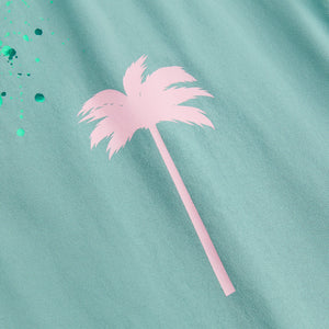 Palm Angels PXP Painted Classic Tee - Green / Pink