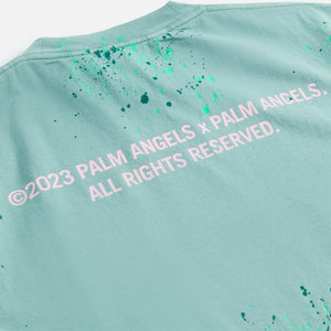 Palm Angels PXP Painted Classic Tee - Green / Pink