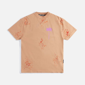 Palm Angels PXP Painted Classic Tee - Camel / Violet