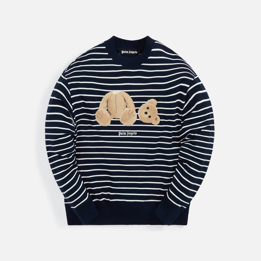 Palm Angels PA Bear Stripes Crew - Navy – Kith Europe