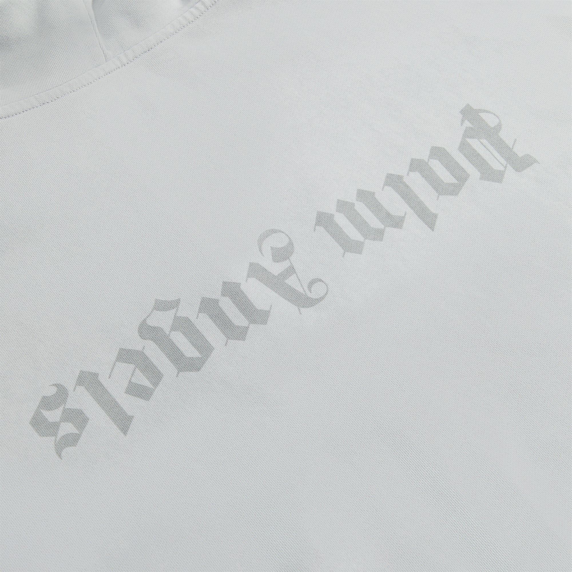 【人気商品！】Palm Angels グレー ロゴプリント フーディ Palm Angels GD Reverse Logo Zipped Hoodie - Light Grey