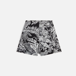 Palm Angels Jungle Parrots Swimshorts - Black / White