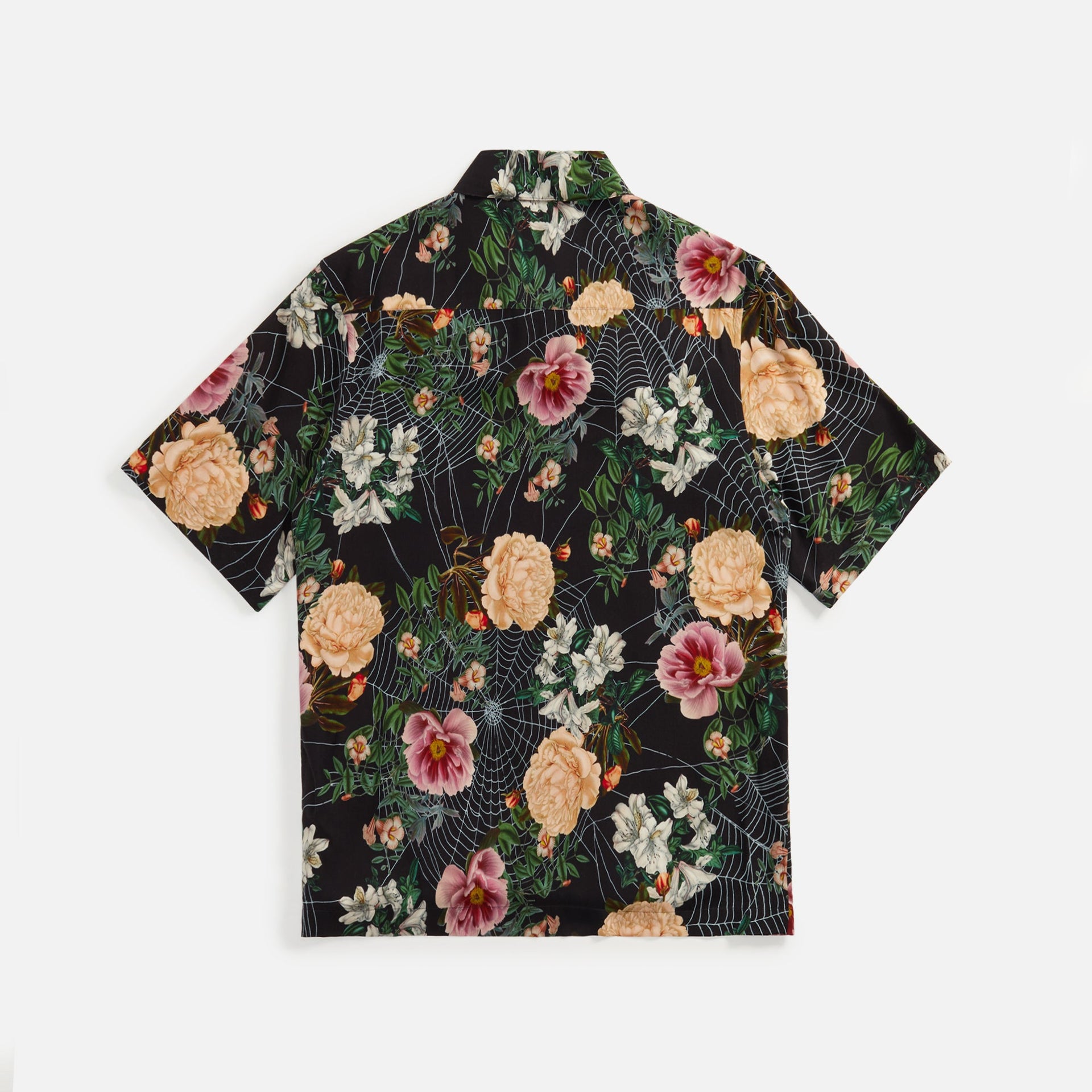 Palm Angels Flowers Print Bowling Shirt - Black / Multicolor