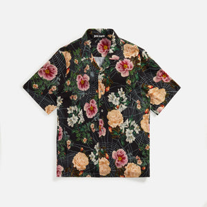 Palm Angels Flowers Print Bowling Shirt - Black / Multicolor