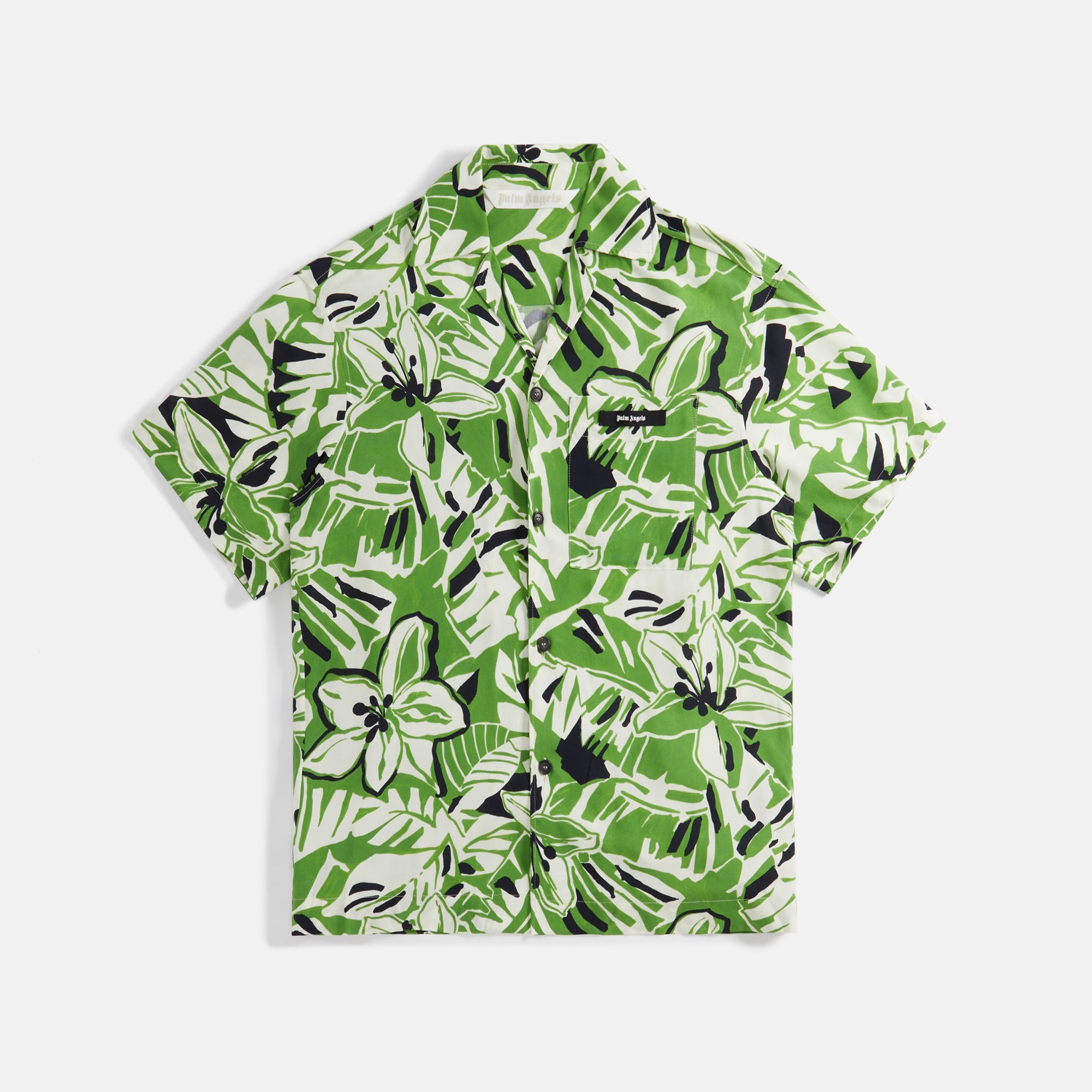 Palm Angels Macro Hibiscus Bowling Shirt - Green / White – Kith Europe