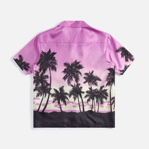 Palm Angels Pink Sunset Bowling Shirt - Purple / Black
