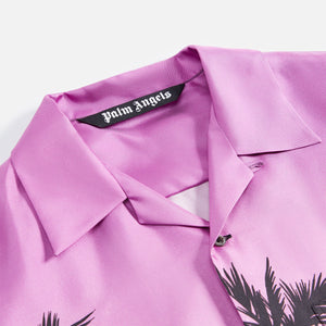 Palm Angels Pink Sunset Bowling Shirt - Purple / Black