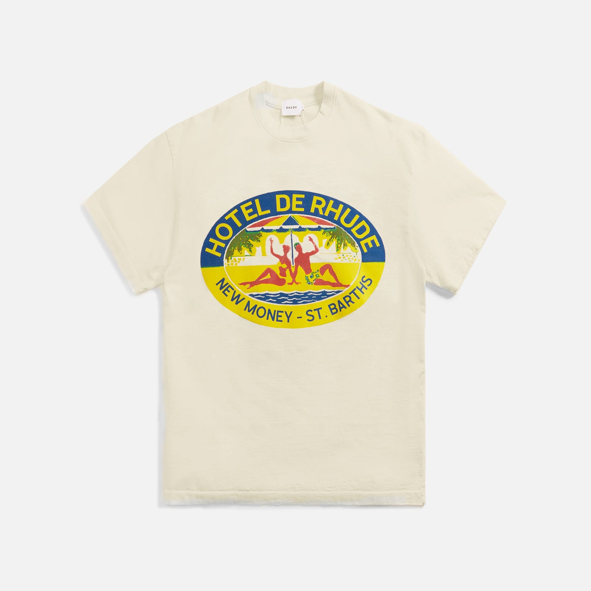 Rhude Hotel De Rhude Tee - Vintage White