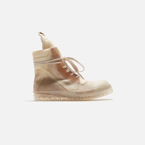 Rick Owens Scarpe Pelle Geobasket - Natural / Clear
