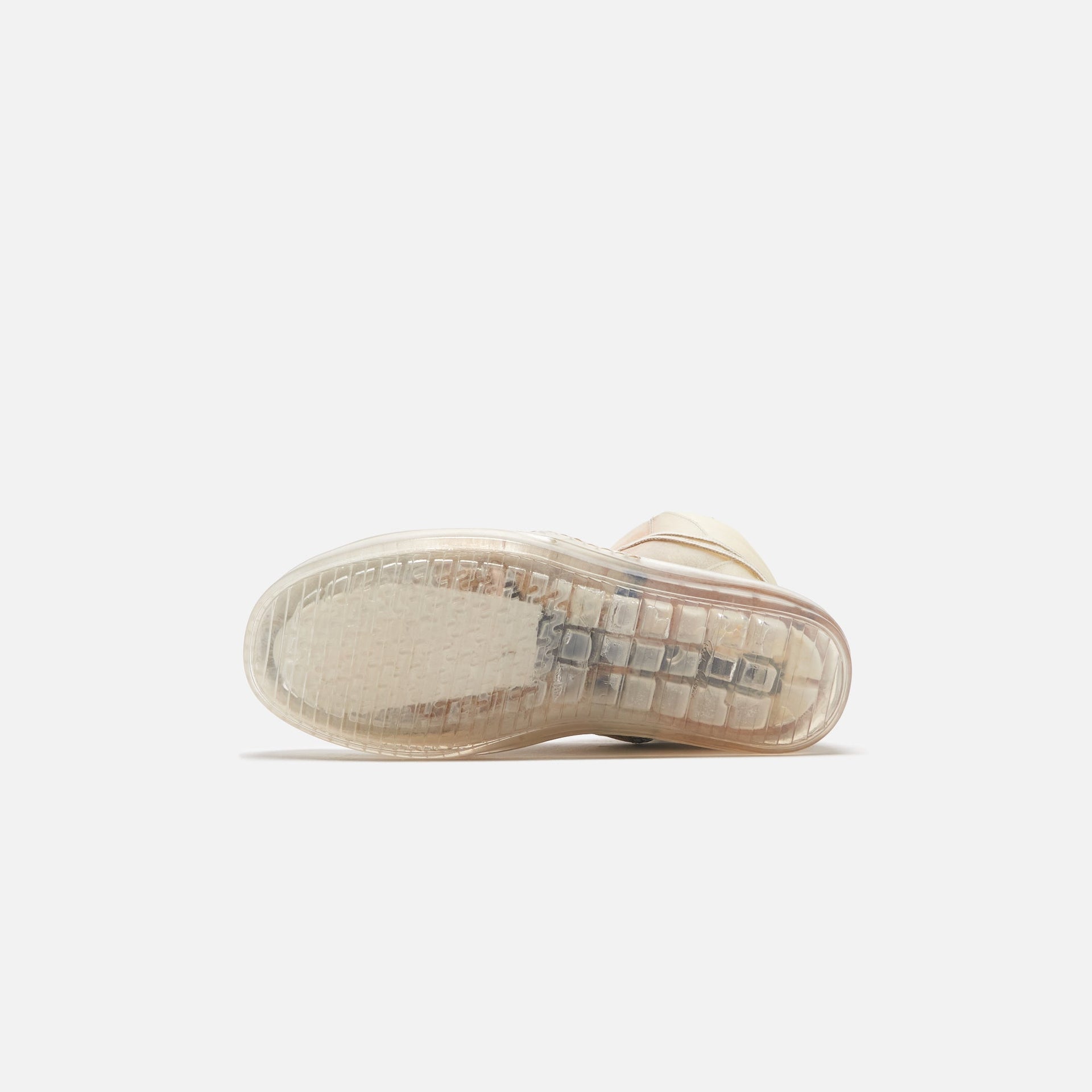 Rick Owens Scarpe Pelle Geobasket - Natural / Clear