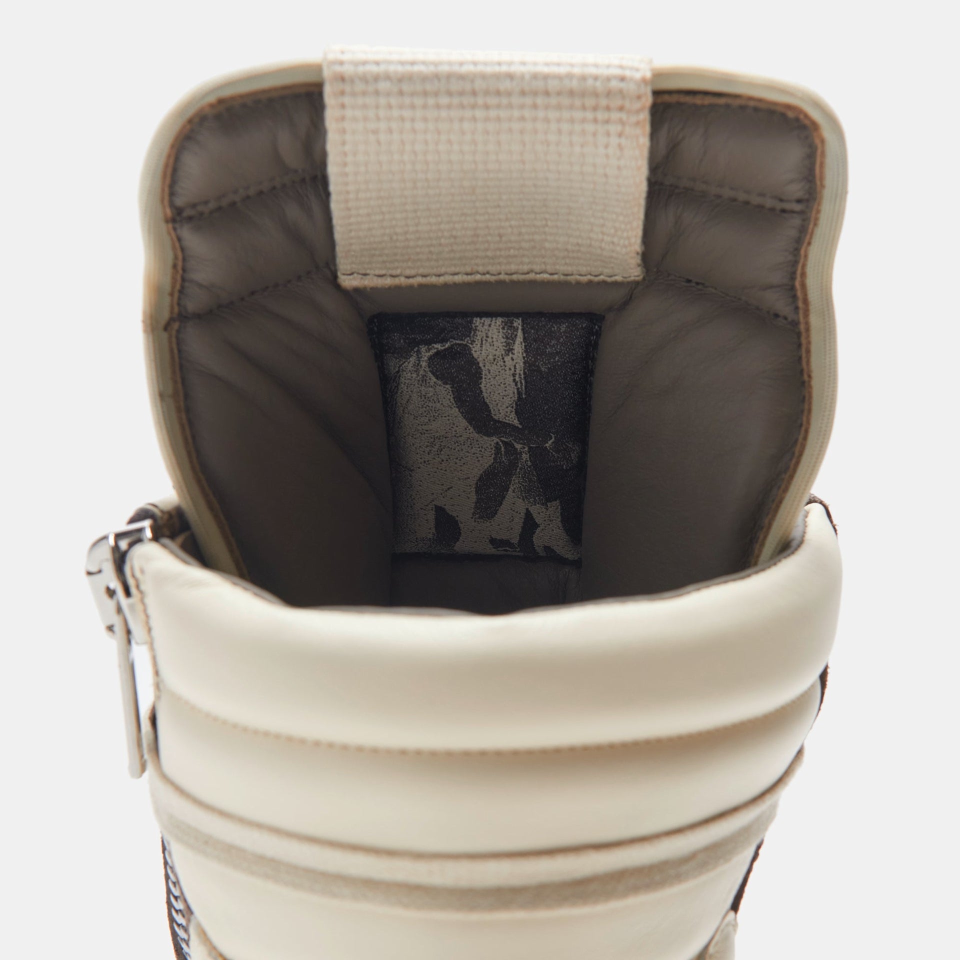 Rick Owens Scarpe Pelle Geobasket - Dust / Milk
