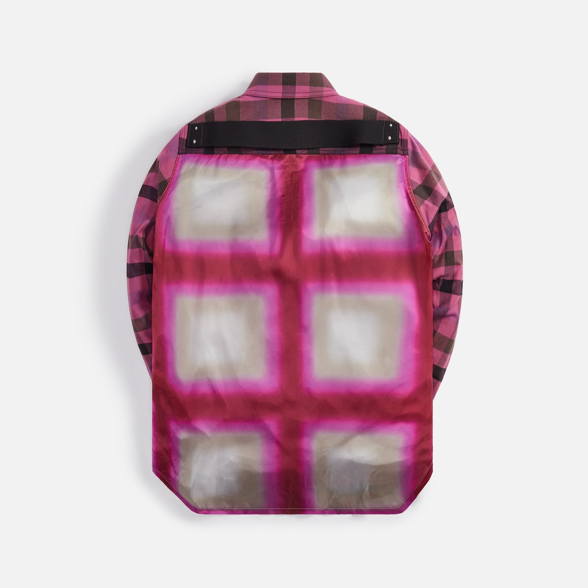 Rick Owens Fogpocket Outershirt - Hot Pink Plaid