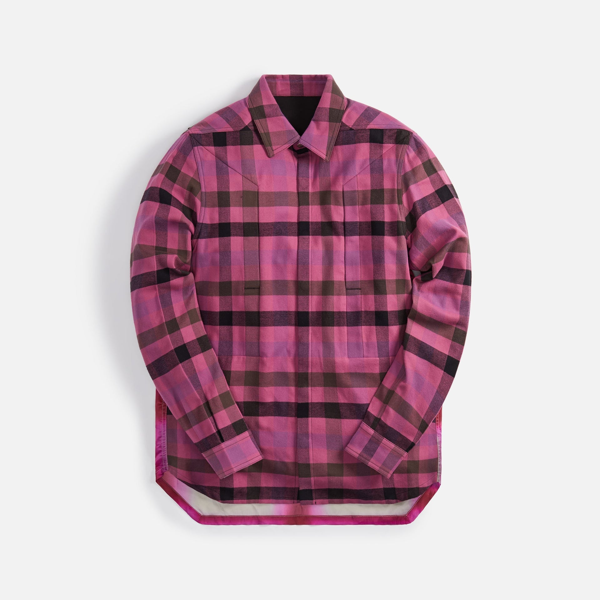 Rick Owens Fogpocket Outershirt - Hot Pink Plaid