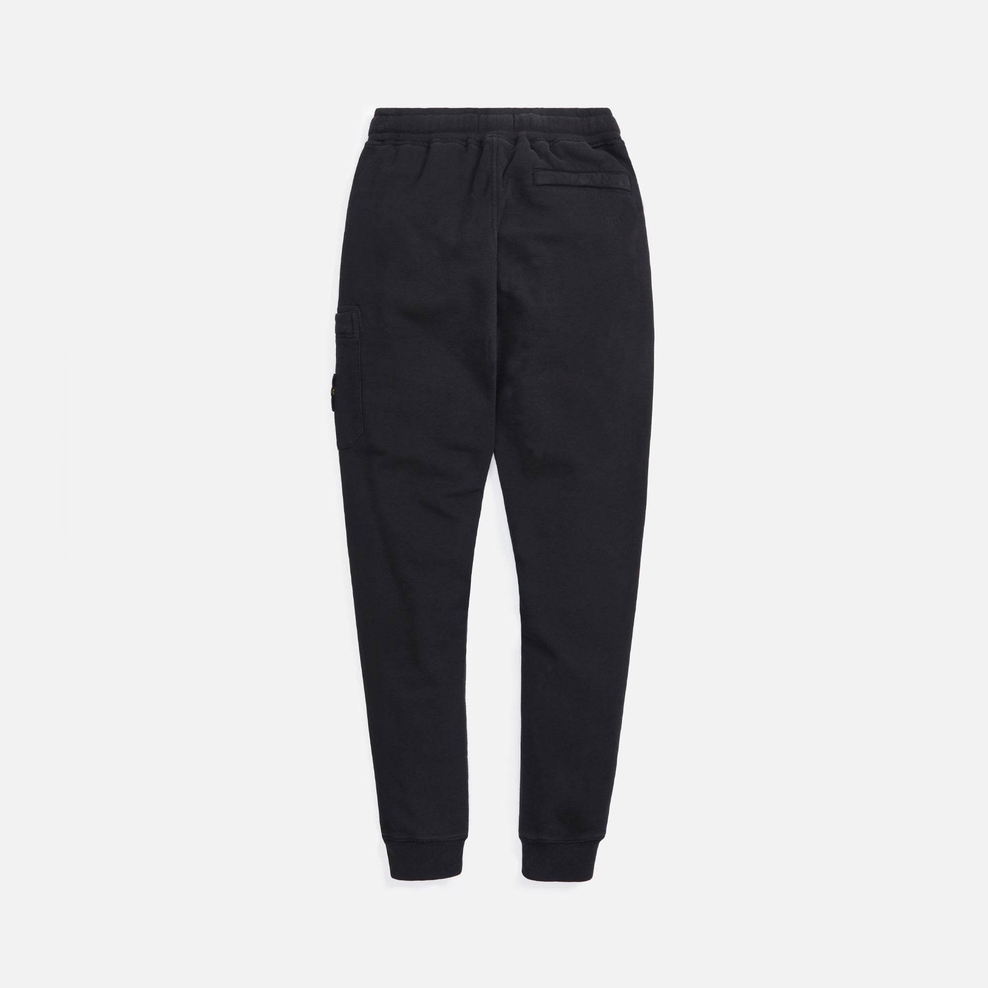 Stone Island Brushed Cotton Fleece Garment Dyed Pants - Black