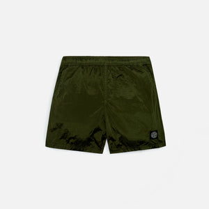 Stone Island Nylon Metal Garment Dyed Swim Shorts - Olive