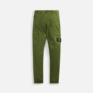 Stone Island Stretch Cotton Gabardine Garment Dyed Cargo Pant - Olive