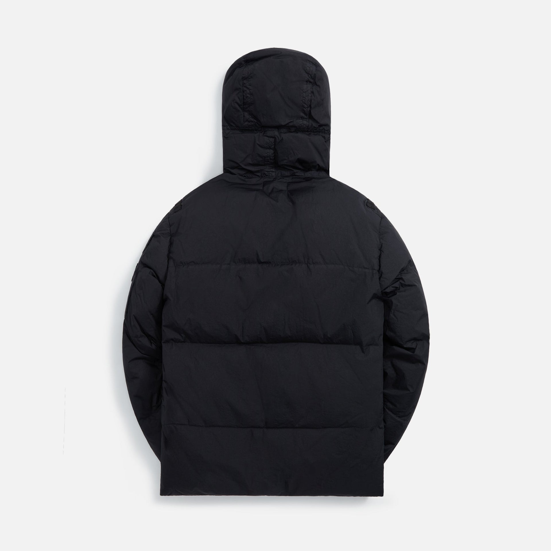 Stone Island Garment Dyed Crinkle Reps Hooded Down Jacket - Black