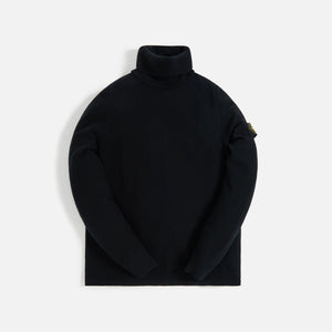 Stone Island Stretch Wool Turtleneck Sweater - Black