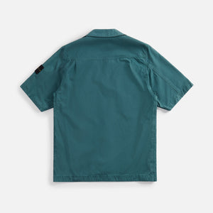Stone Island Garment Dyed Cupro Cotton Twill Shirt - Bottle Green