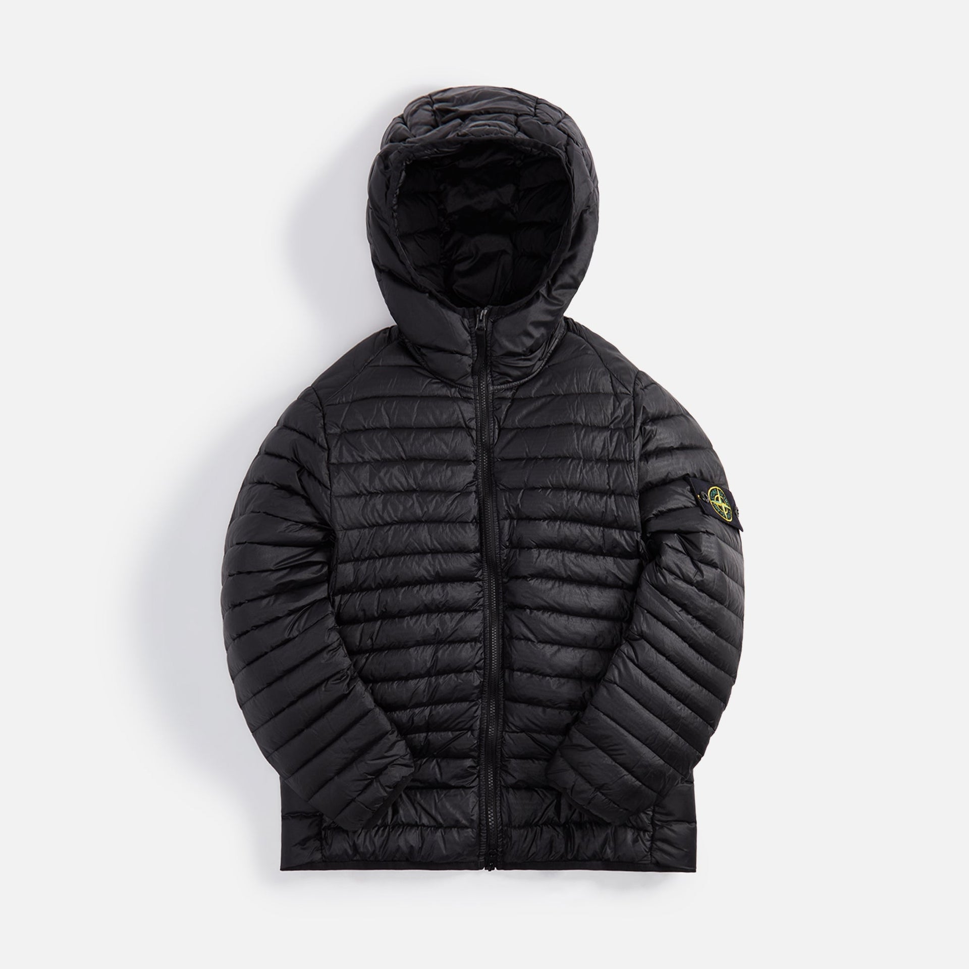 Stone Island Real Down Hooded Jacket Black – Kith Europe