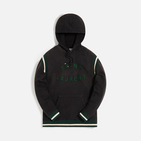 Saint Laurent Appliqué Hoodie - Noir Vert