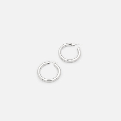 Tom Wood Classic Hoops Thick Large - Silver