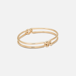 Maor Unity Curb 3MM Bangle in Yellow Gold - Gold