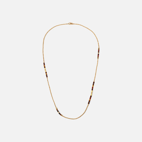 Maor Shine #5 Necklace/Bracelet Light Yellow Pattern Breads - Yellow Gold / Light Yellow