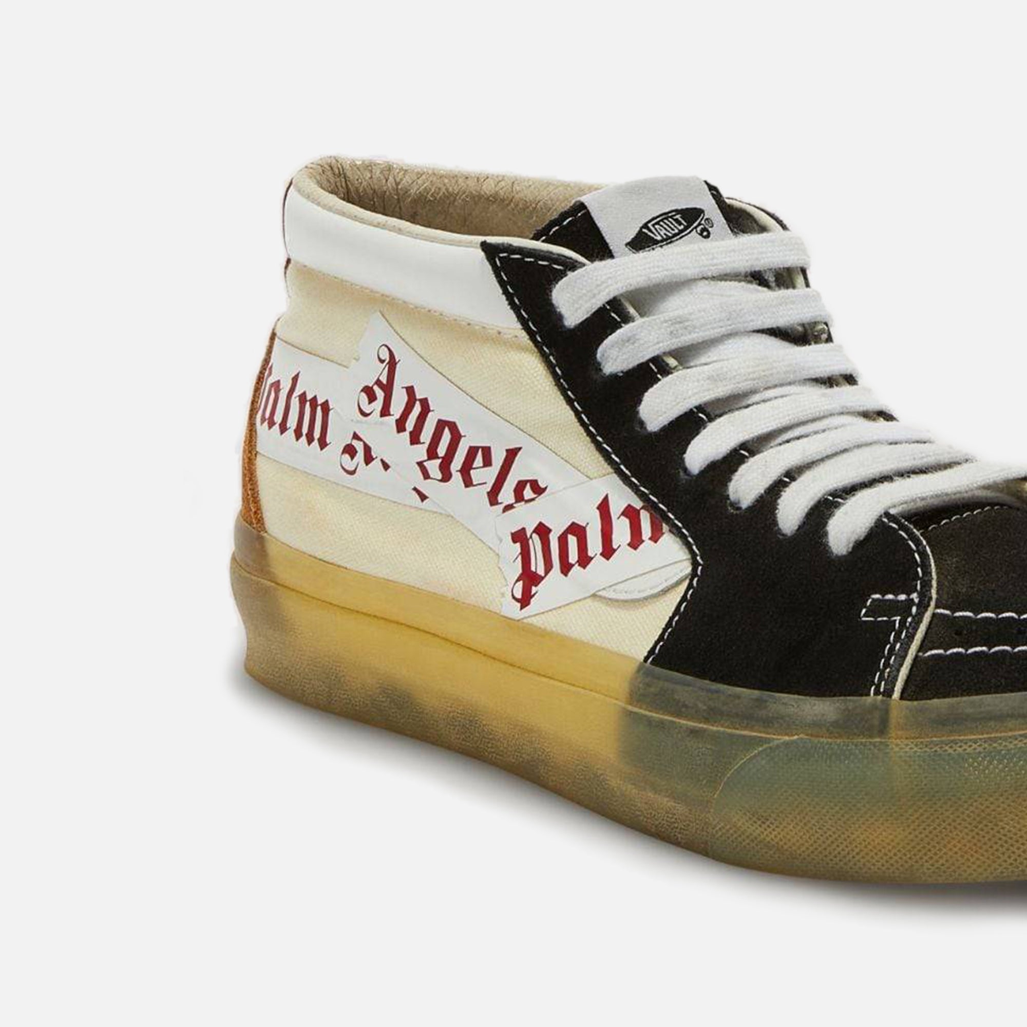 【VANS】Vans Vault Sk8-Mid VLT LX x Palm Angels Palm Angels x Vault by Vans SK8-Mid VLT LX Sneakers, Black