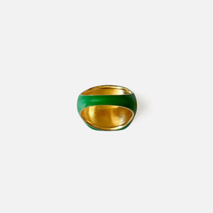 VEERT Emerald Square Signet Ring - Green