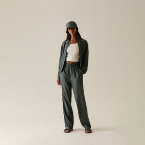 Kith Women Ida Monogram Silk Straight Leg Pant - Serpentine PH