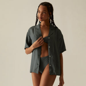 Kith Women Elena Monogram Silk Camp Shirt - Serpentine PH