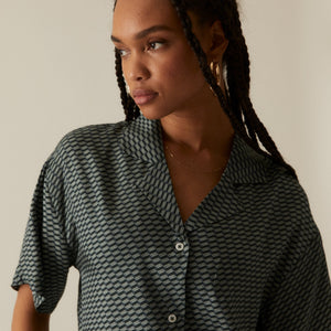 Kith Women Elena Monogram Silk Camp Shirt - Serpentine PH