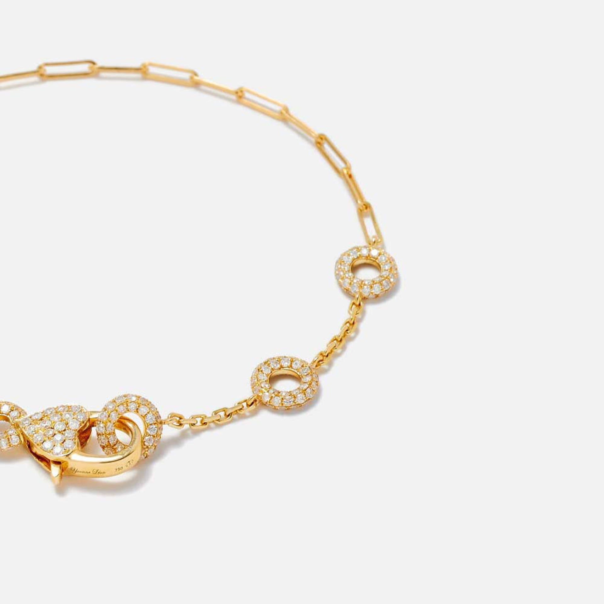 Yvonne Leon Baguette Riviere Bracelet in 18K Yellow Gold - Yellow Gold