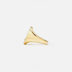 Yvonne Leon Chevaliere Ovale Ring - Yellow Gold with Onyx