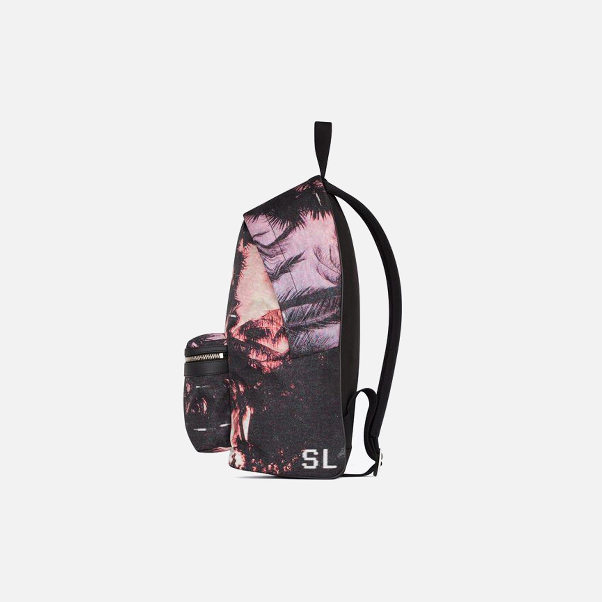 Saint Laurent City Backpack Palm Print - Pink – Kith Europe