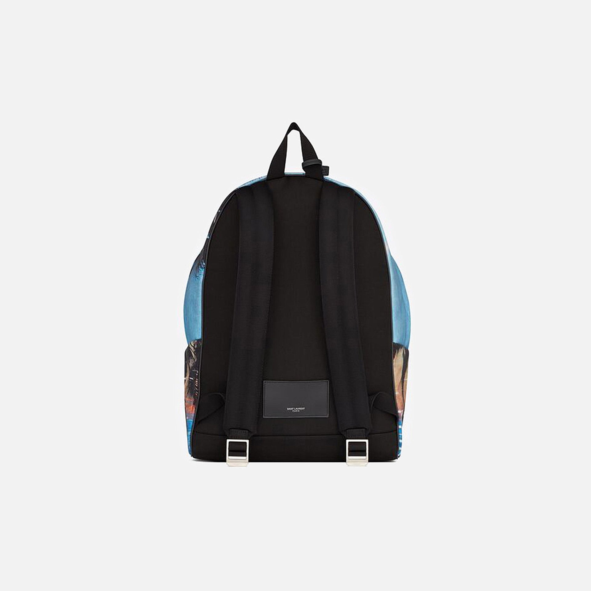 Saint Laurent City Backpack Palm Print - Blue